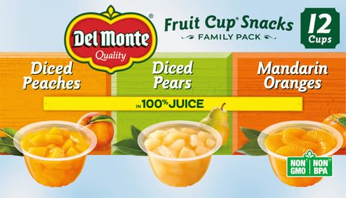 Del Monte Fruit Cup Snacks In Juice, 4 Oz, 12 Ct