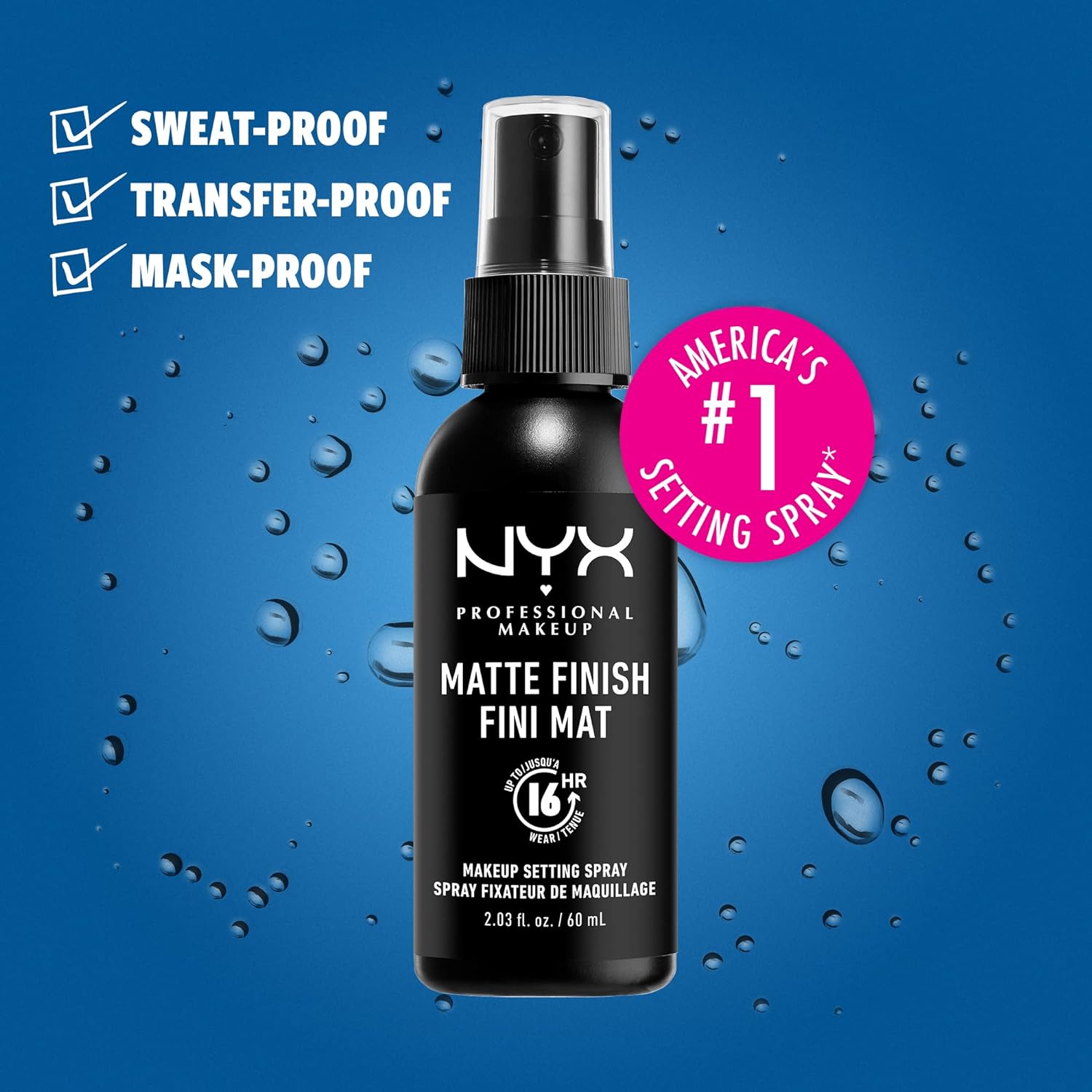 NYX PROFESSIONAL MAKEUP Makeup Setting Spray - Matte Finish, Long-Lasting Vegan Formula (Packaging May Vary)