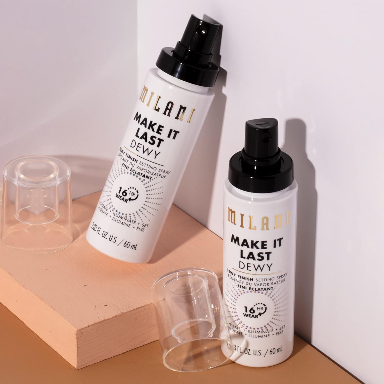 Milani Make It Dewy Setting Spray 3 in 1- Hydrate + Illuminate + Set (2.03 Fl. Oz.) Makeup Finishing Spray - Makeup Primer & Hydrating Setting Spray