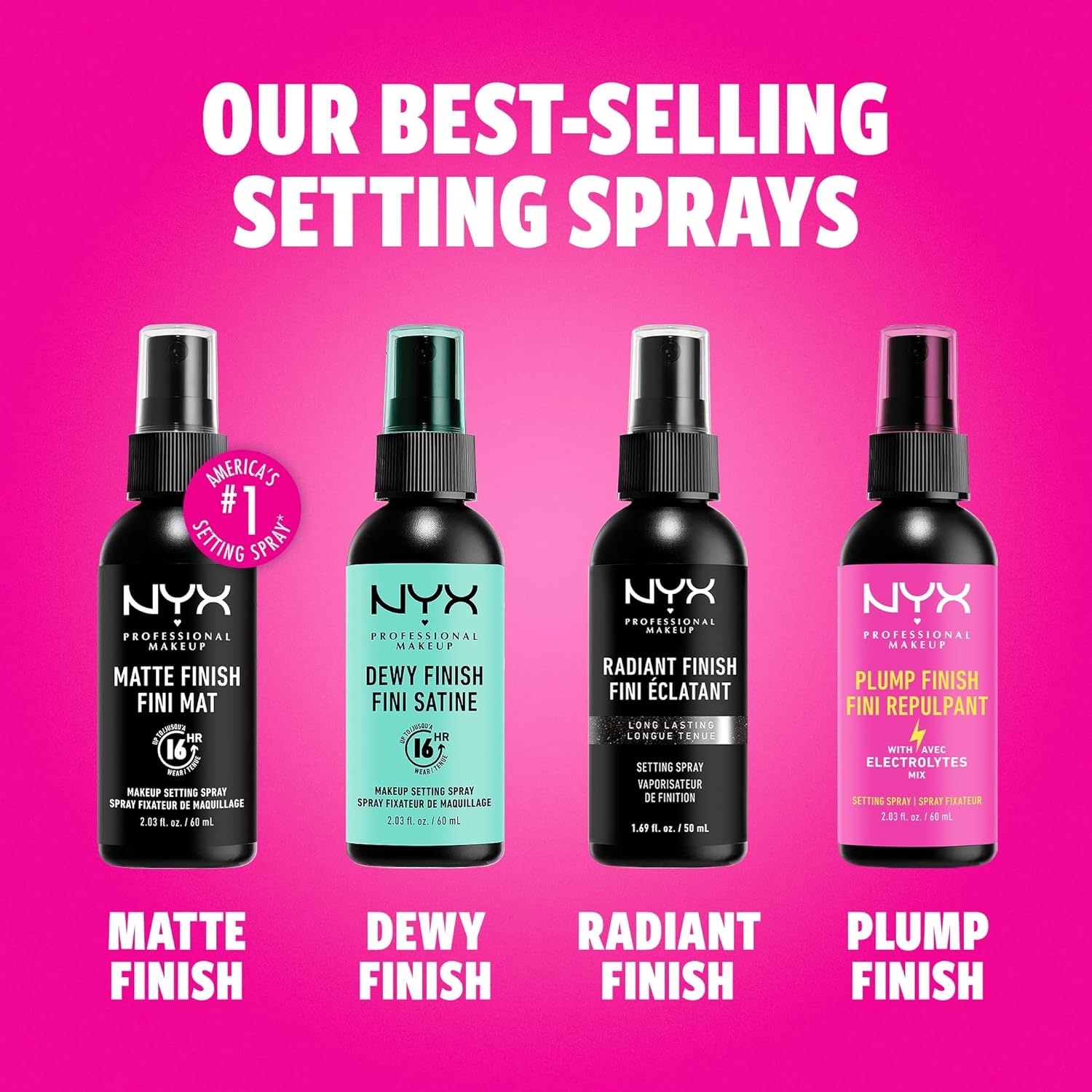 NYX PROFESSIONAL MAKEUP Makeup Setting Spray - Matte Finish, Long-Lasting Vegan Formula (Packaging May Vary)