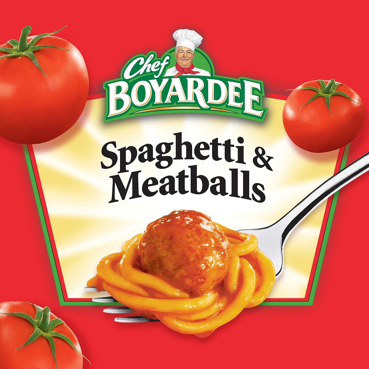 Chef Boyardee Spaghetti and Meatballs in Tomato Sauce, Microwave Food, 7.5 OZ Microwaveable Bowl (12 Bowls)