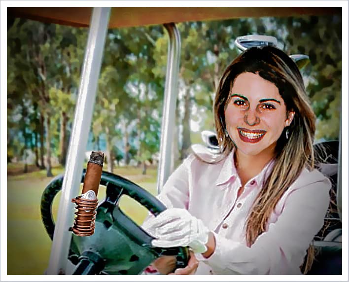Cigar Holder for Golf Cart - Handmade Copper