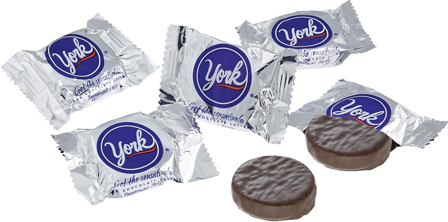 YORK Dark Chocolate Peppermint Patties, Easter Basket Easter Candy, Candy Bulk Box, 84 oz (175 Pieces)