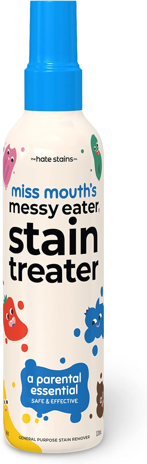 Miss Mouth's Messy Eater Stain Treater Spray - 4oz Stain Remover - Newborn & Baby Essentials - No Dry Cleaning Food, Grease, Coffee Off Laundry, Underwear, Fabric