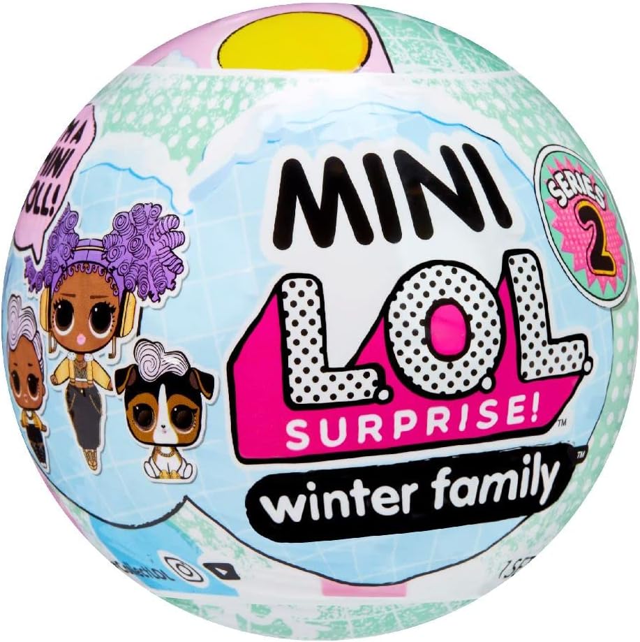 L.O.L. Surprise! Mini Winter Family with Doll, Lil Sis and Pet with 5+ Surprises- Collectible Dolls, Holiday Toys, Stocking Stuffers, Great Gift for Kids Ages 4 5 6+ Years Old & Collectors