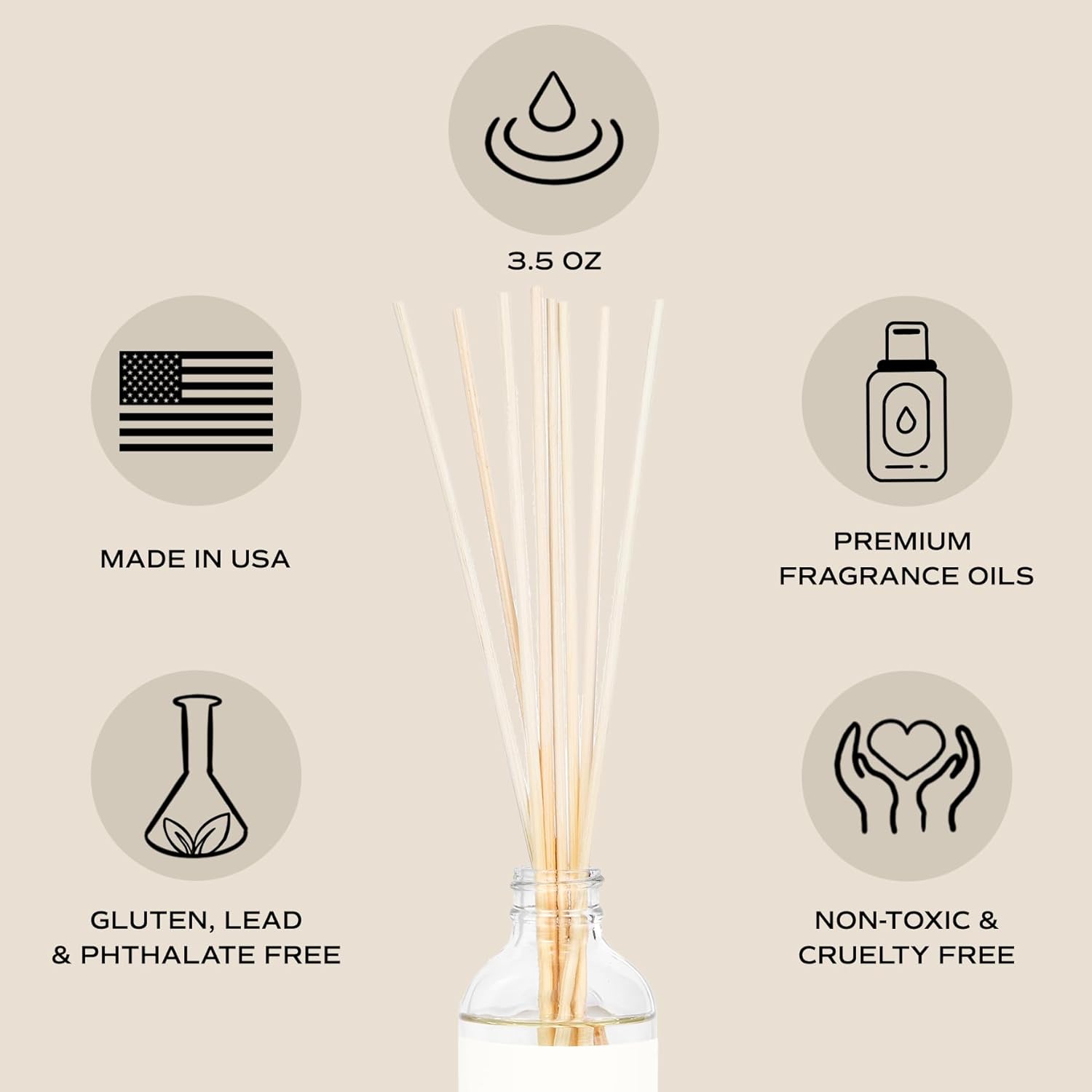 Sweet Water Decor Salt & Sea Reed Diffuser Set - Sea Salt Citrus & Musk Amber Scent Diffuser - Reed Diffusers for Home with Long Lasting Fragrance - Non-Toxic Oil Reed Diffuser - Made in the USA