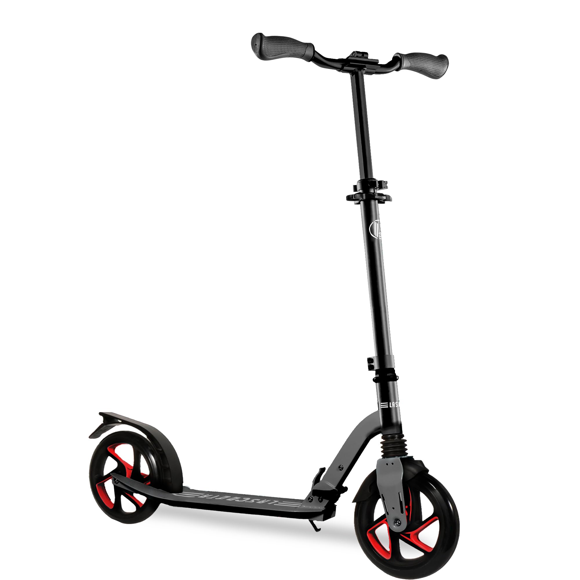 LaScoota Kick Scooter for Kids Ages 6+, Teens & Adults, Lightweight, Big Sturdy Urethane Wheels. Adjustable Handlebar, Foldable Scooter for Indoor & Outdoor, Great Gift & Toy