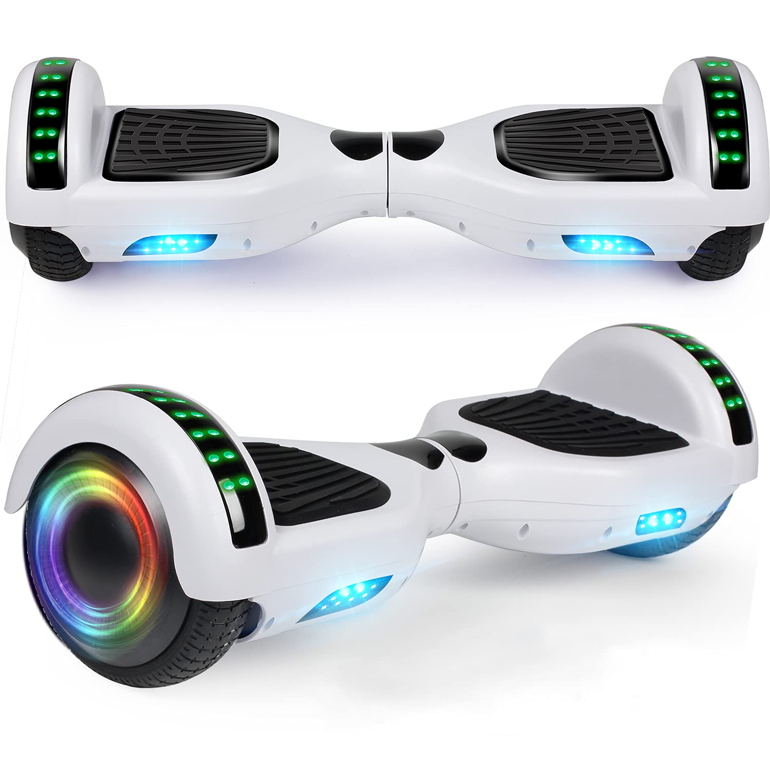LIEAGLE Hoverboard, 6.5" Self Balancing Scooter Hover Board with Bluetooth Wheels LED Lights for Kids Adults