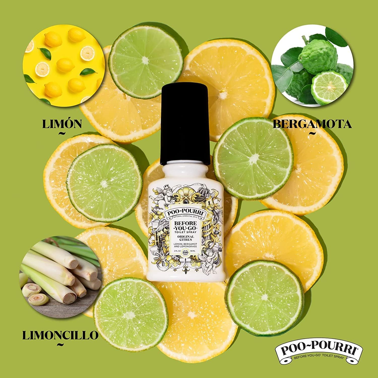 Poo-Pourri Before-You-Go Toilet Spray, Original Citrus, Travel Size 10 mL - Lemon, Bergamot and Lemongrass, 0.34 Fl Oz (Pack of 1)