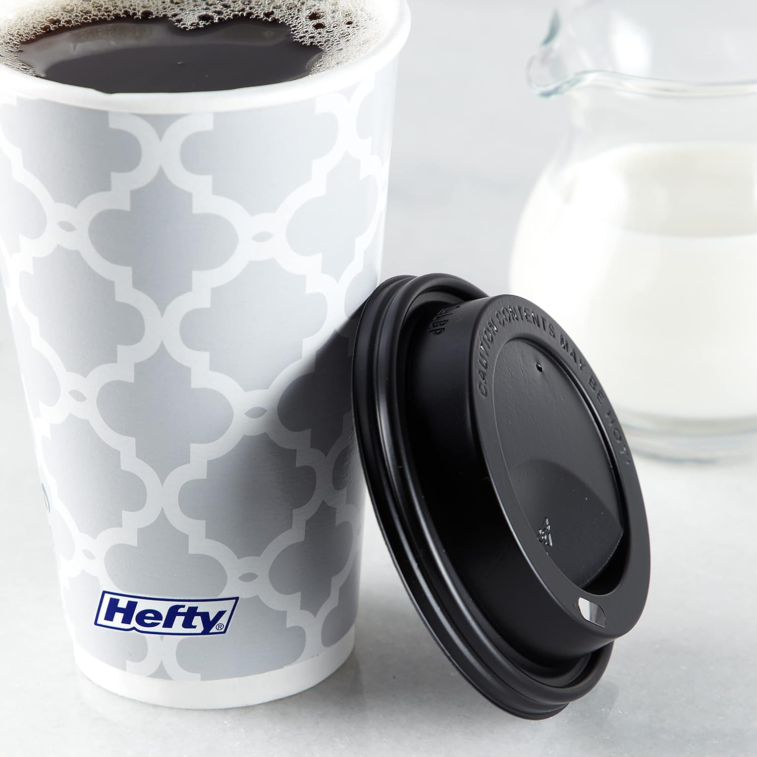 Hefty Paper Disposable Hot Cups with Lids, 16 Ounce, 20 Count