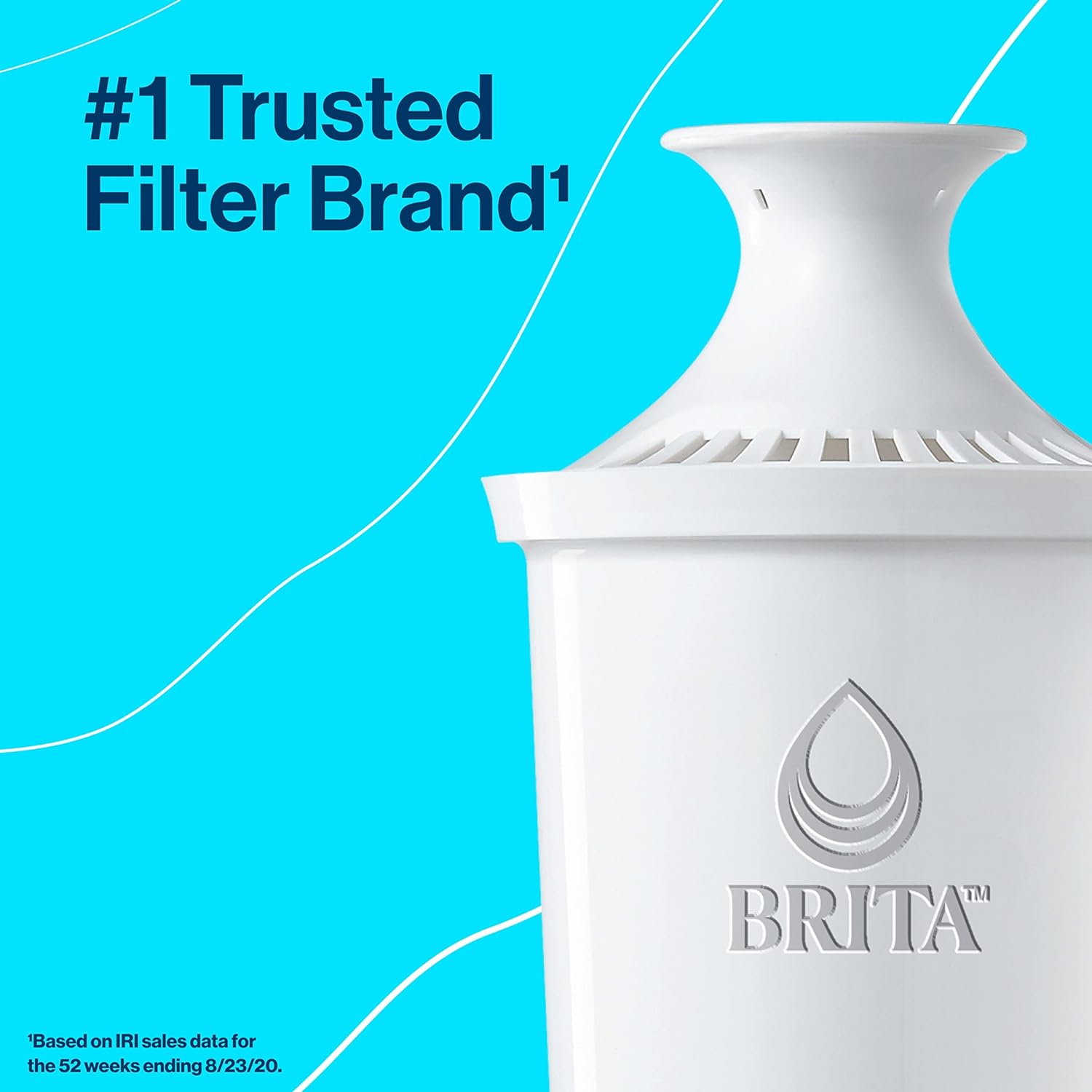 Brita XL Water Filter Dispenser for Tap and Drinking Water with 1 Standard Filter, Lasts 2 Months, 27-Cup Capacity, Christmas Gift for Men and Women, BPA Free, Grey