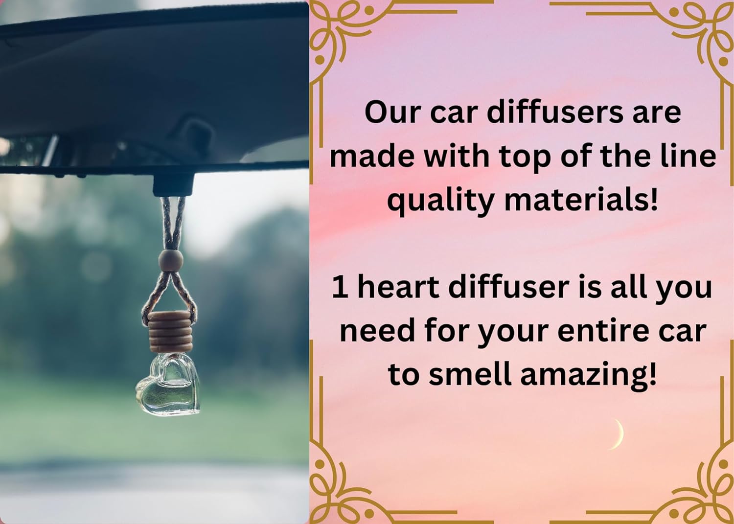 Ritz Amor - (Frankincense & Myrrh) Car Diffuser Air Freshener Essential Car Air Hanging Fragrance Oil Diffuser for Essential Oils Scents Fragrance Aromatherapy Automobile Diffuser, Long Lasting
