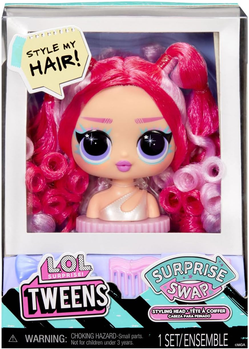 L.O.L. Surprise! Tweens Surprise Swap Styling Heads Including Fabulous Hair Accessories and Gorgeous Hair – Great Gift for Kids Ages 4+ (Assorted items)