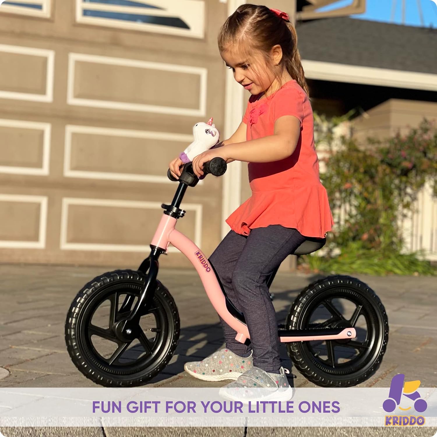 KRIDDO Toddler Balance Bike 2 Year Old, Age 18 Months to 5 Years Old, Early Learning Interactive Push Bicycle with Steady Balancing, Gift Bike for 2-5 Boys Girls