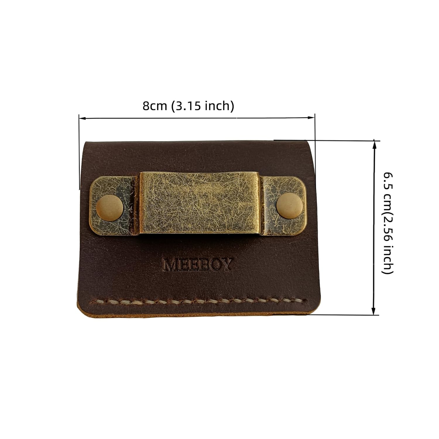Leather Tool Holder tape measure holder clip tape holder for tool belt (Coffee)