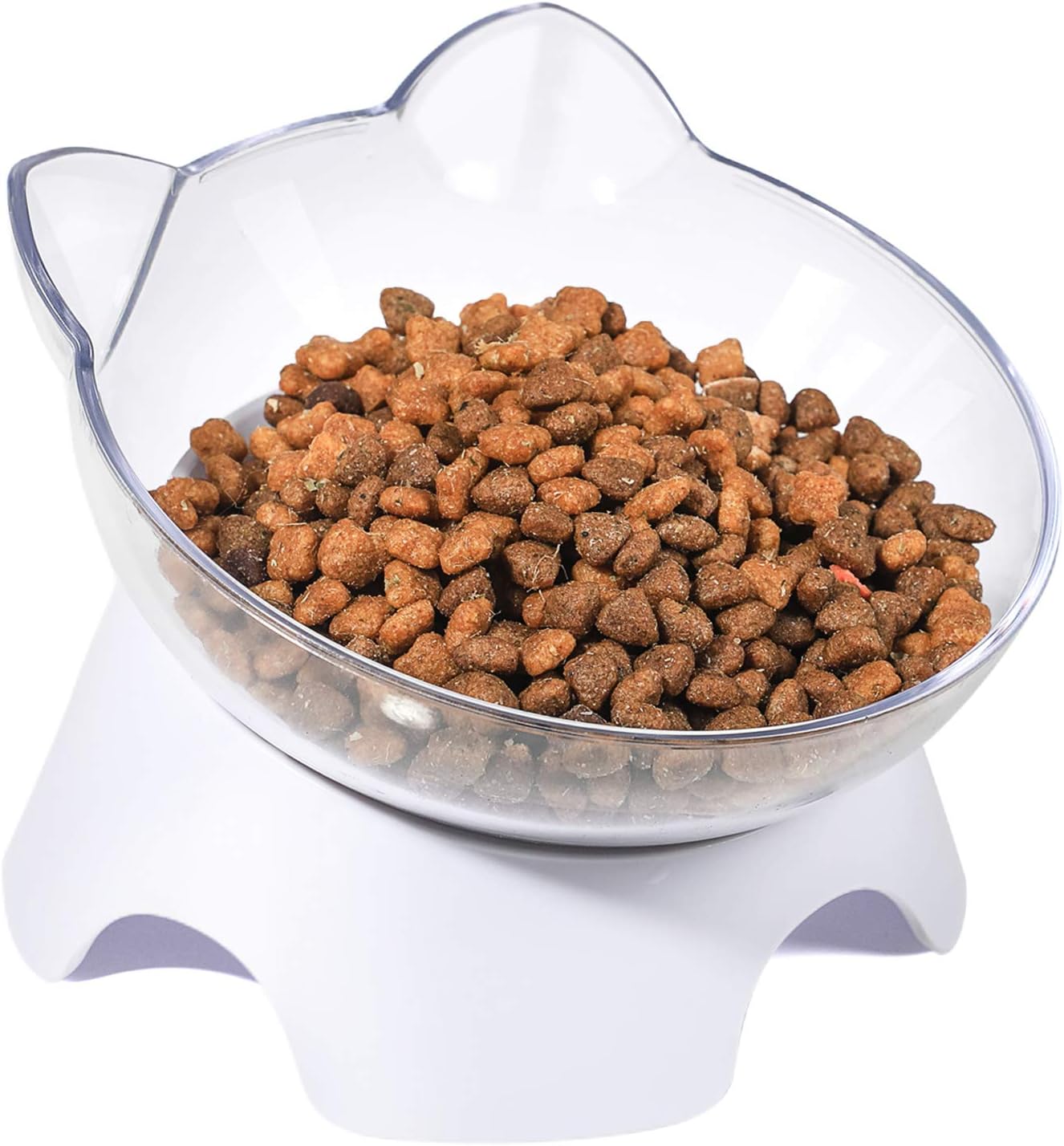 MILIFUN Anti Spill Tilted Cat Food Bowls, Whisker Fatigue Elevated Bowls Set for Cat and Puppy, Cat Bowl Holds About 1 Cup of Pet Food