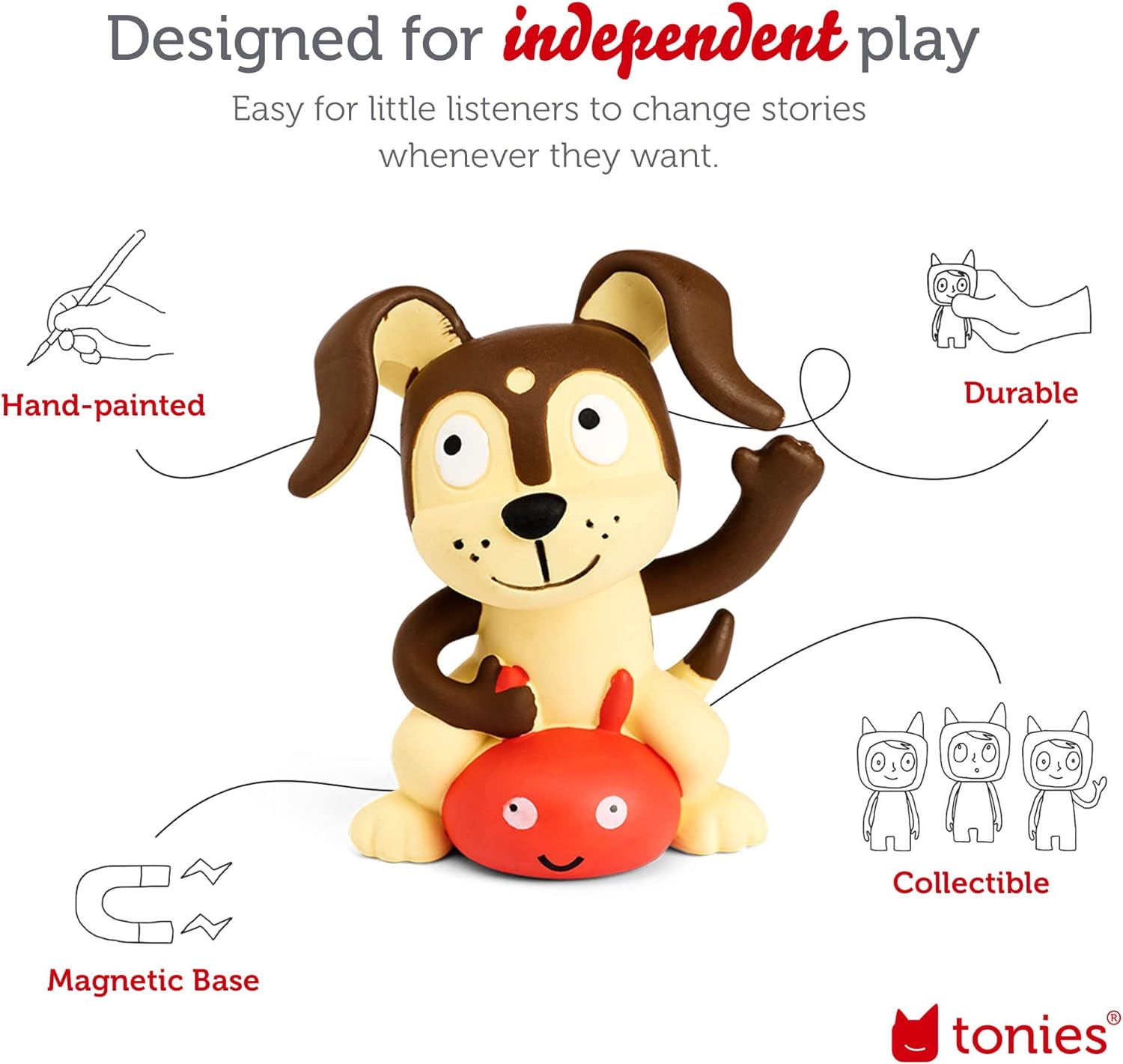 Toniebox Audio Player Starter Set with Cinderella, Belle, Moana, Tangled, and Playtime Puppy - Listen, Learn, and Play with One Huggable Little Box - Pink