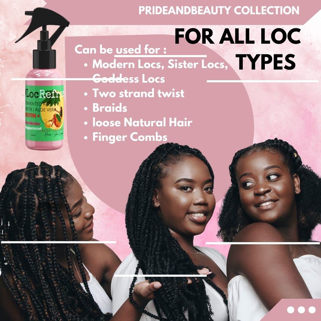 Rose Water For Locs, Daily Moisturizing Refreshing Spray, Rose Water For Hair, Rosewater and Peppermint Hair Scalp Moisturizer.