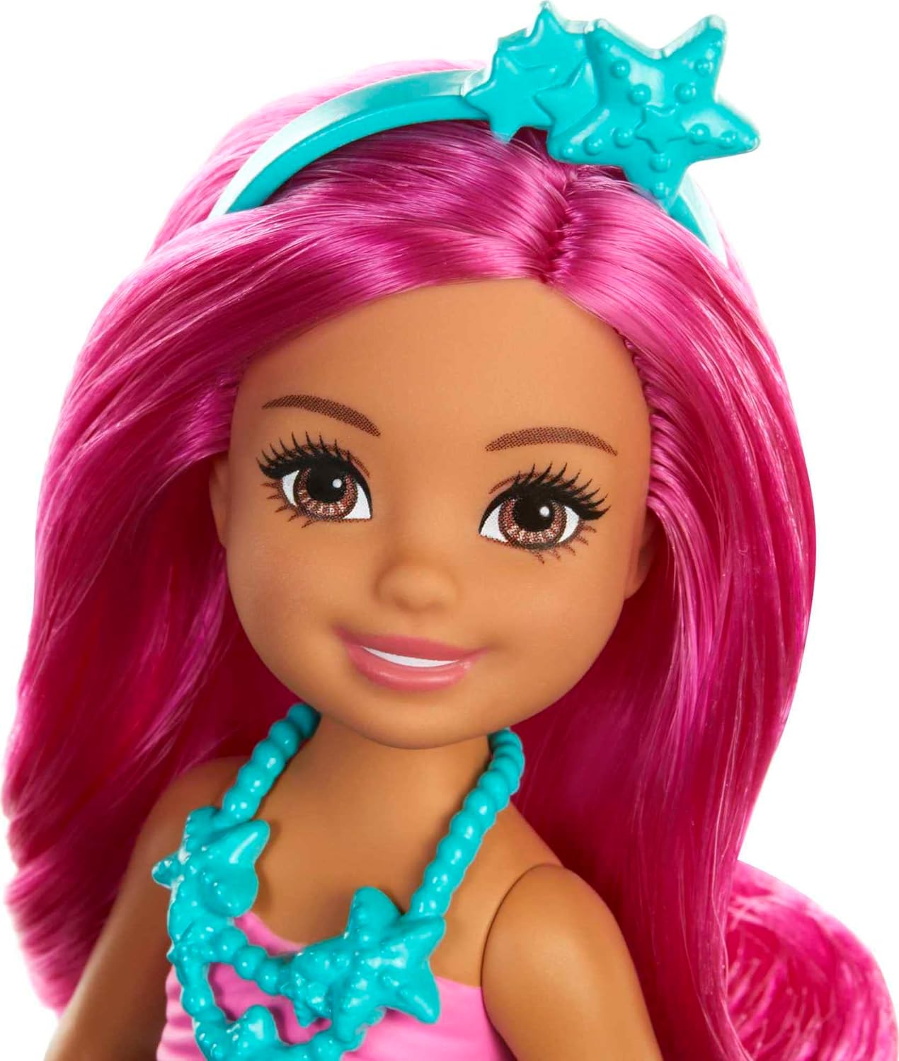 Barbie Dreamtopia Chelsea Mermaid Doll, 6.5-inch with Pink Hair and Tail