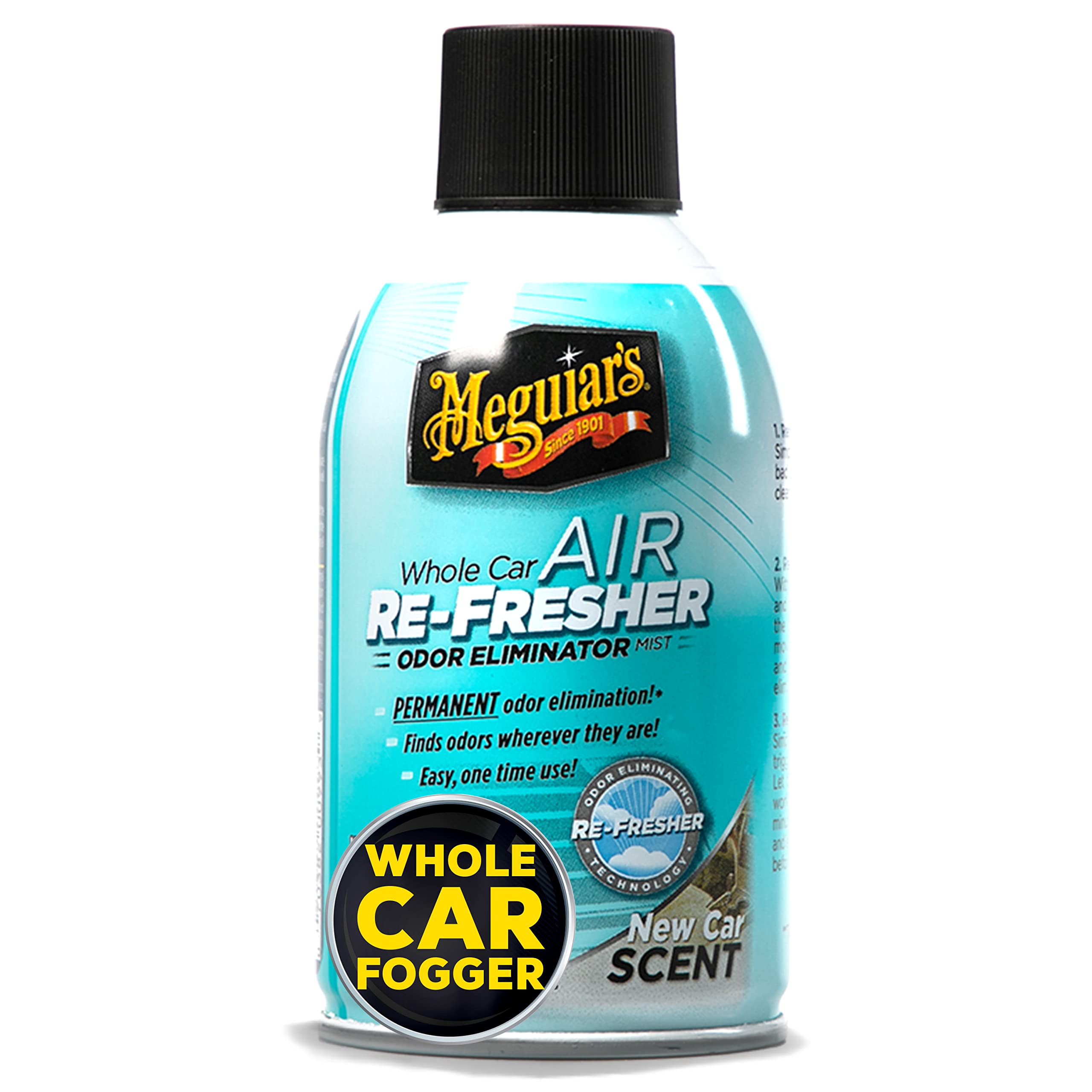 Meguiar's Whole Car Air Refresher, Odor Eliminator Spray Eliminates Strong Vehicle Odors, New Car Scent - 2 Oz Spray Bottle