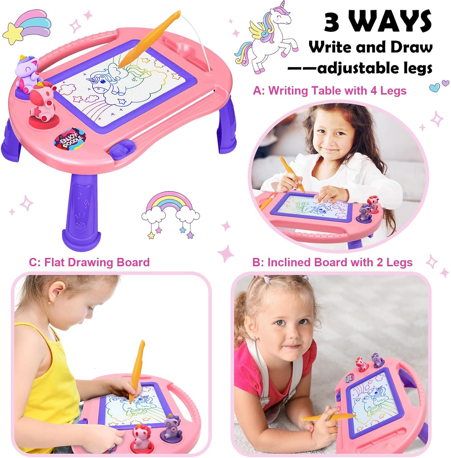 Toddler Toys,Toys for 1-2 Year Old Girls,Magnetic Drawing Doodle Board for Kids Toys,Educational Learning Baby Toys for 18 Months 1 2 3 Year Old Girl Boy Birthday Easter Gifts,Arts and Crafts Toys