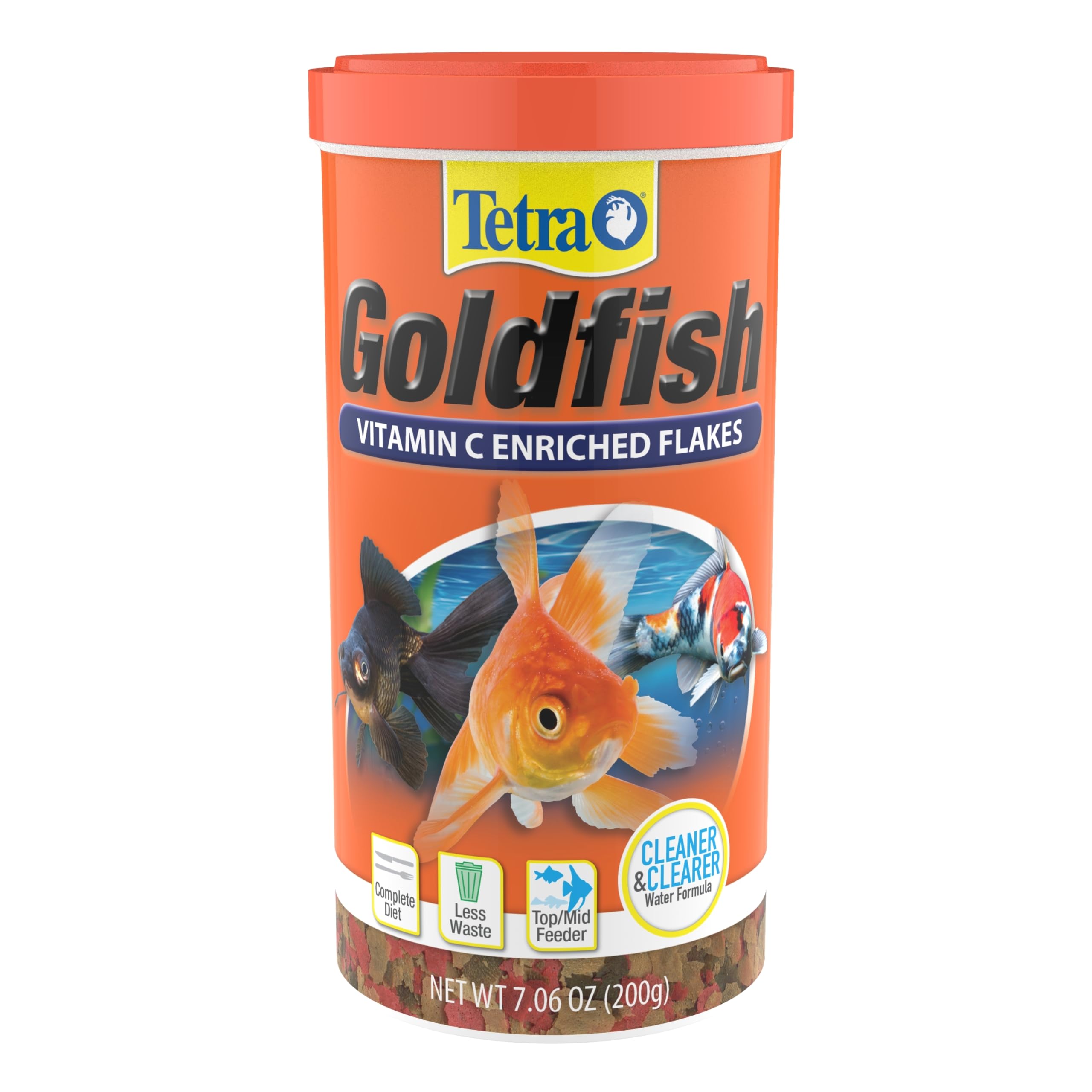 TetraFin Goldfish Flakes 7.06 Ounces, Balanced Diet Fish Food