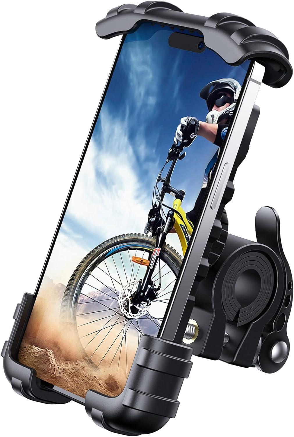 Lamicall Bike Phone Holder, Motorcycle Phone Mount - Motorcycle Handlebar Cell Phone Clamp, Scooter Phone Clip for iPhone 15 Pro Max/Plus, 14 Pro Max, S9, S10 and More 4.7" to 6.8" Smartphones