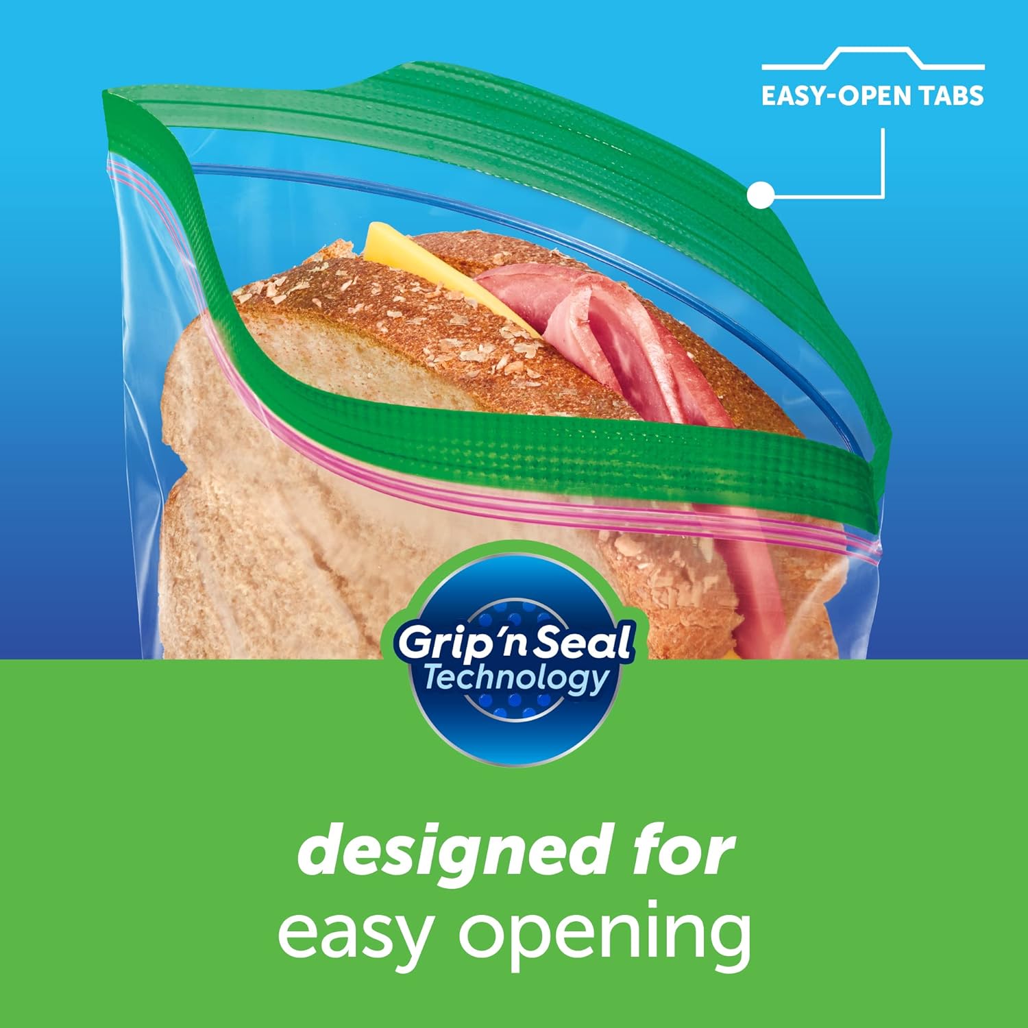 Ziploc Sandwich and Snack Bags, Storage Bags for On the Go Freshness, Grip 'n Seal Technology for Easier Grip, Open, and Close, 280 Count