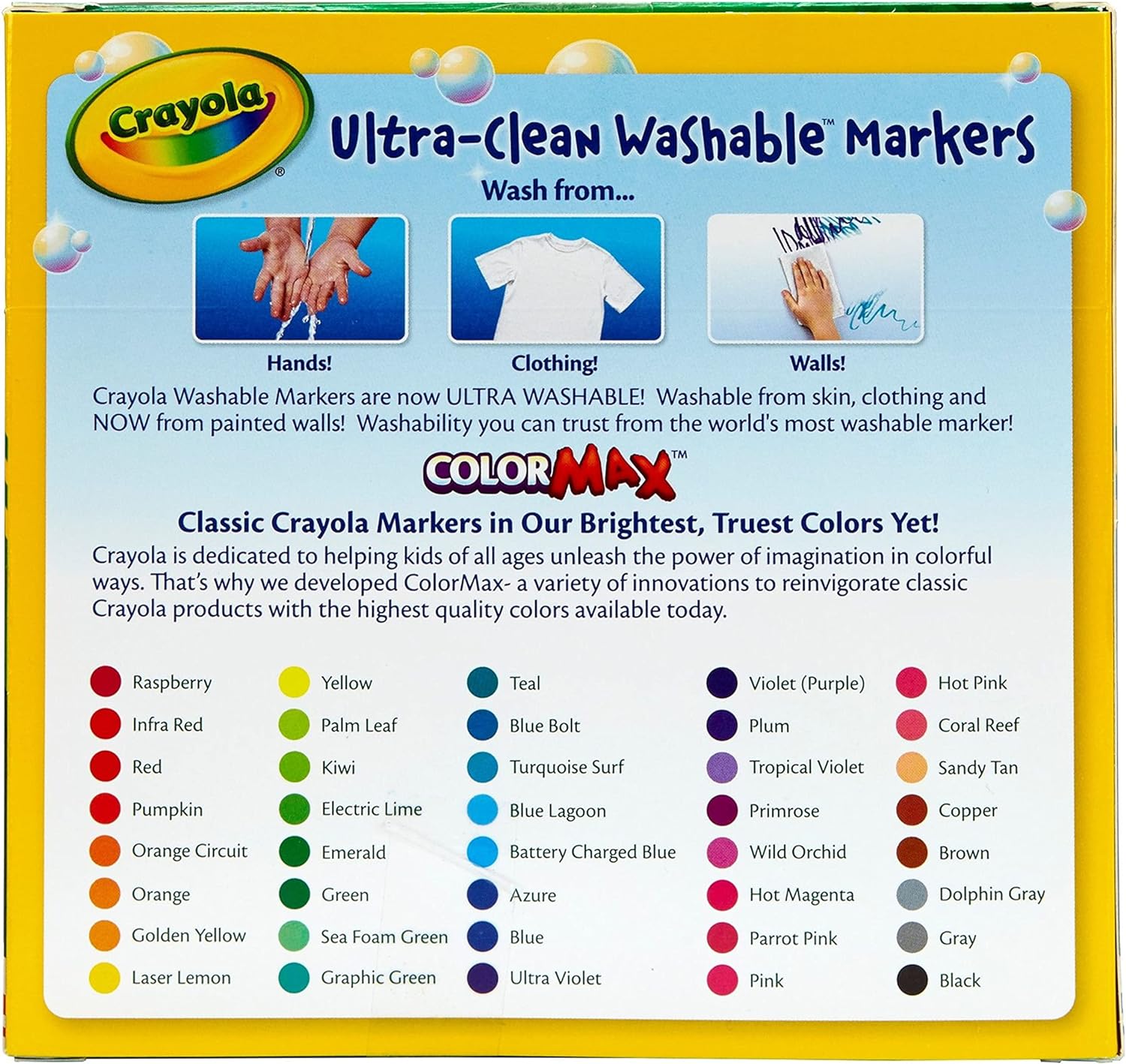 Crayola Ultra Clean Washable Markers (40 Count), Coloring Markers for Kids, Art Supplies, Holiday Gifts for Kids, Stocking Stuffers, 3+