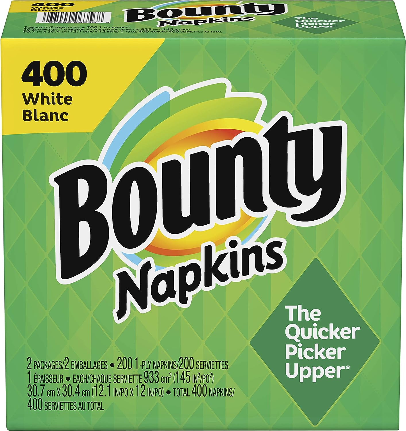 Bounty Paper Napkins, White, 400 Count