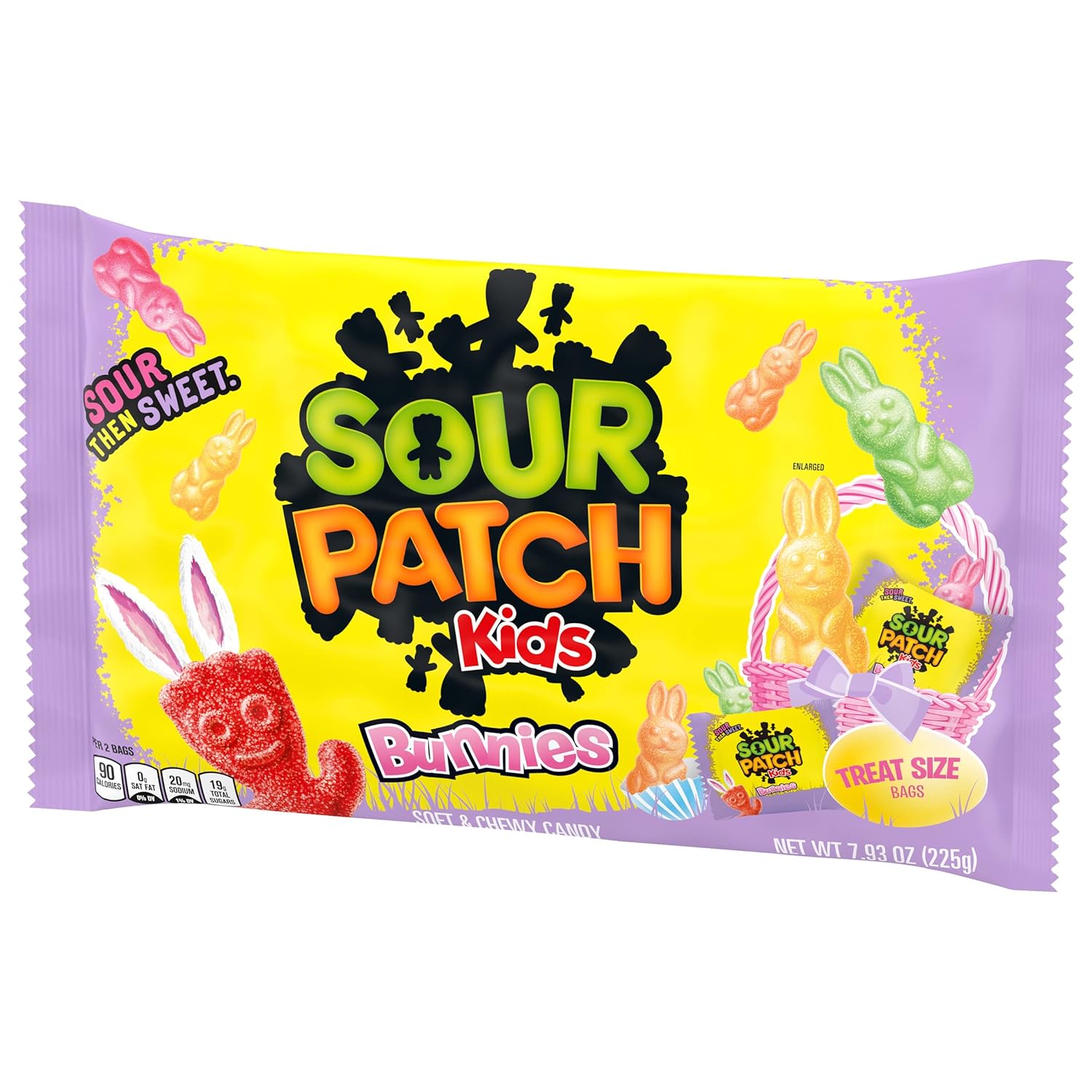 SOUR PATCH KIDS Bunnies Soft & Chewy Easter Candy, 18 Snack Packs