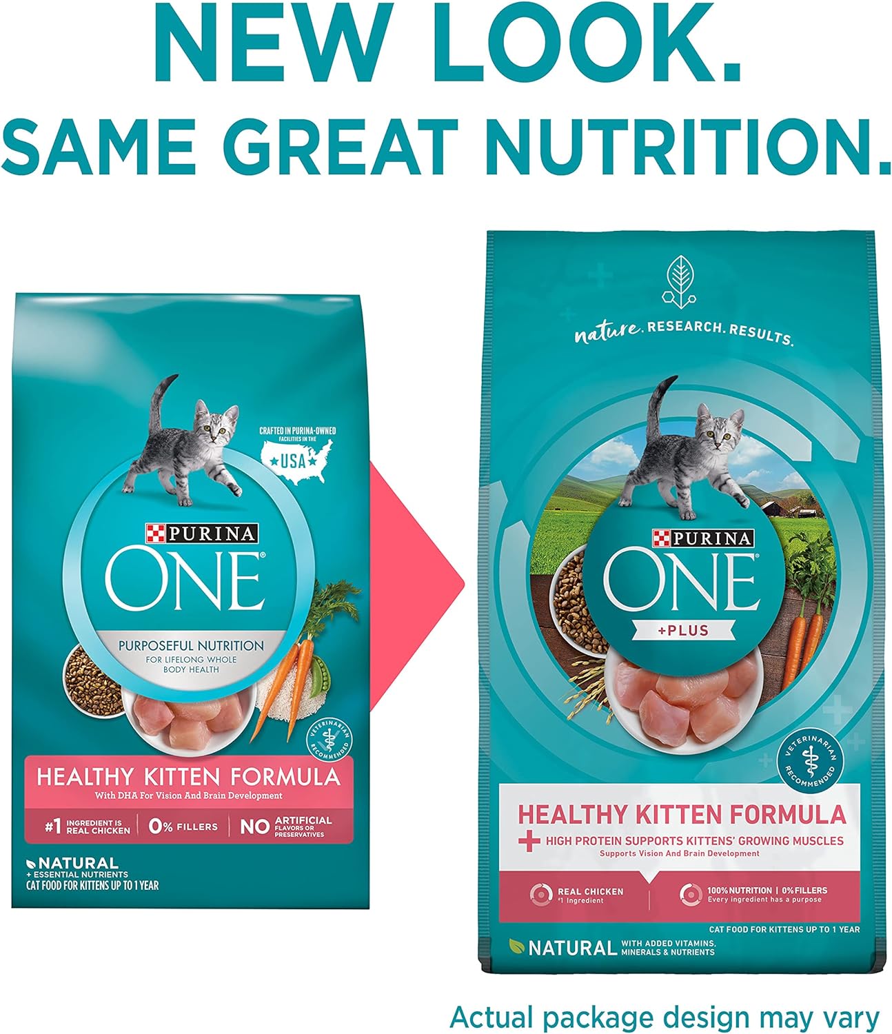 Purina ONE High Protein, Natural Dry Kitten Food, +Plus Healthy Kitten Formula - 16 lb. Bag