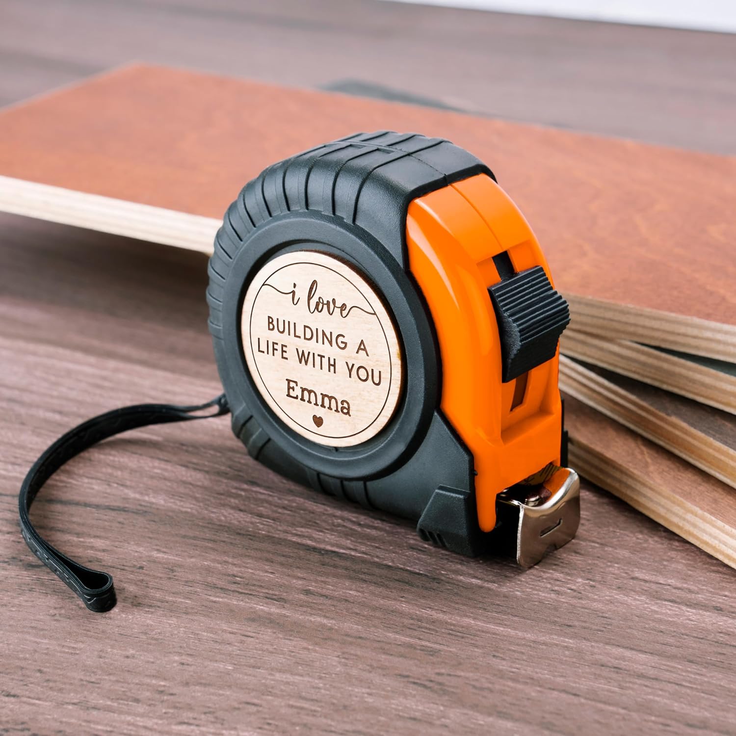 Tape Measure Personalized for Boyfriend, Husband, Men, I Love Building Life with You, 2 Optional Sizes, Gifts for Men, Custom Engraved Tape Measure, Valentines Gifts for Boyfriend
