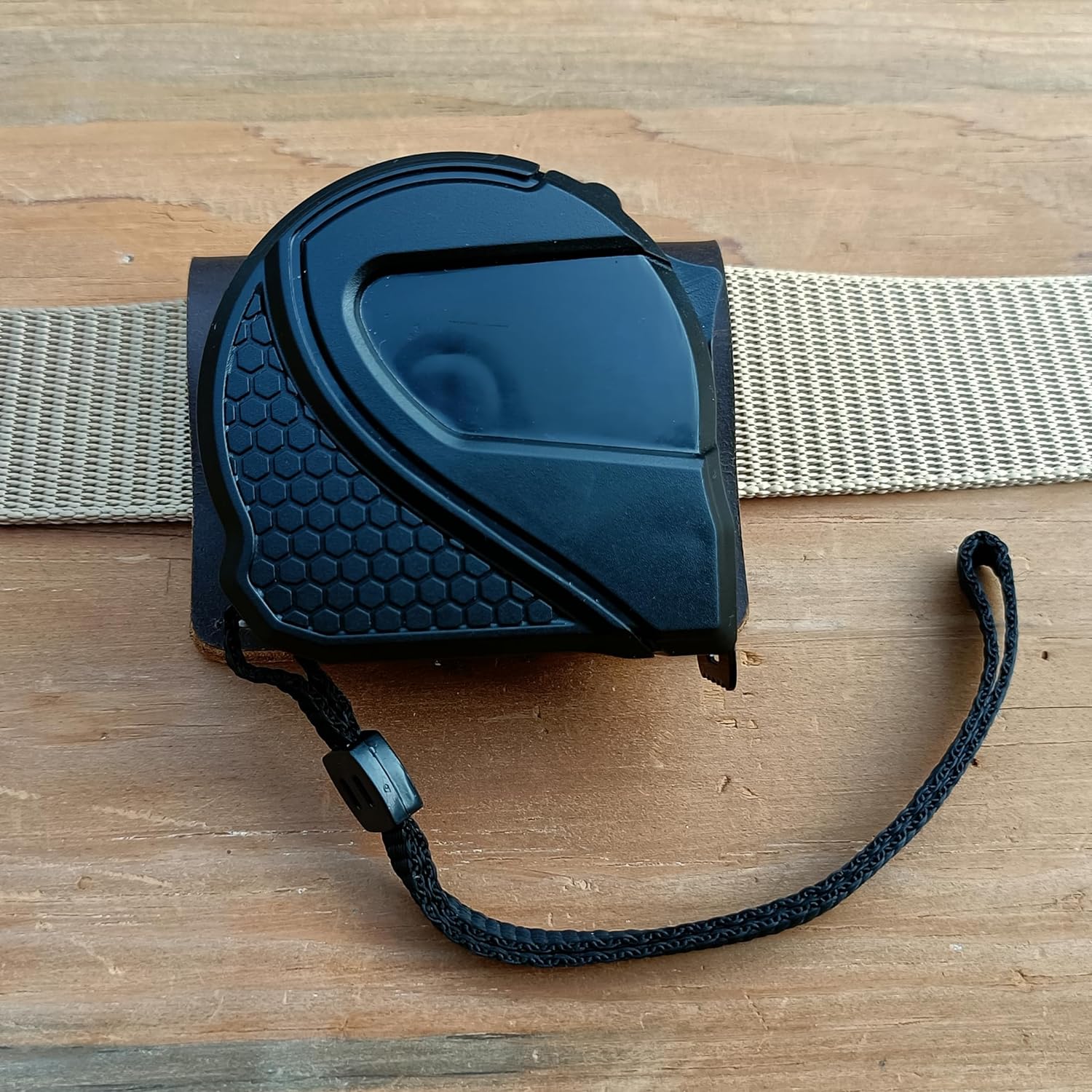 Leather Tool Holder tape measure holder clip tape holder for tool belt (Coffee)