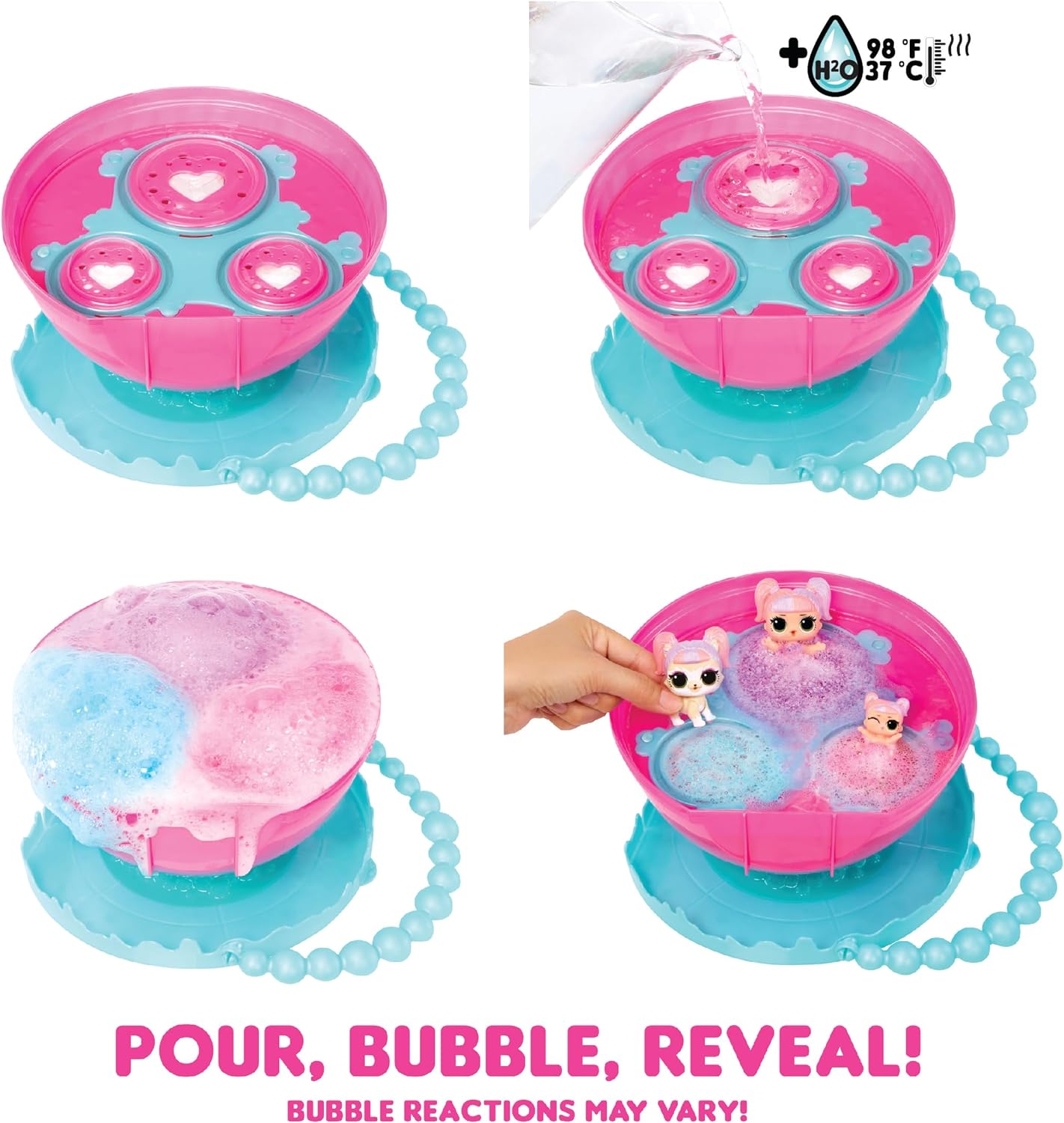 L.O.L. Surprise! Bubble Surprise Deluxe - Collectible Dolls, Pet, Baby Sister, Surprises, Accessories, Unboxing, Color-Change Foam Reaction - Great Gift for Girls Age 4+