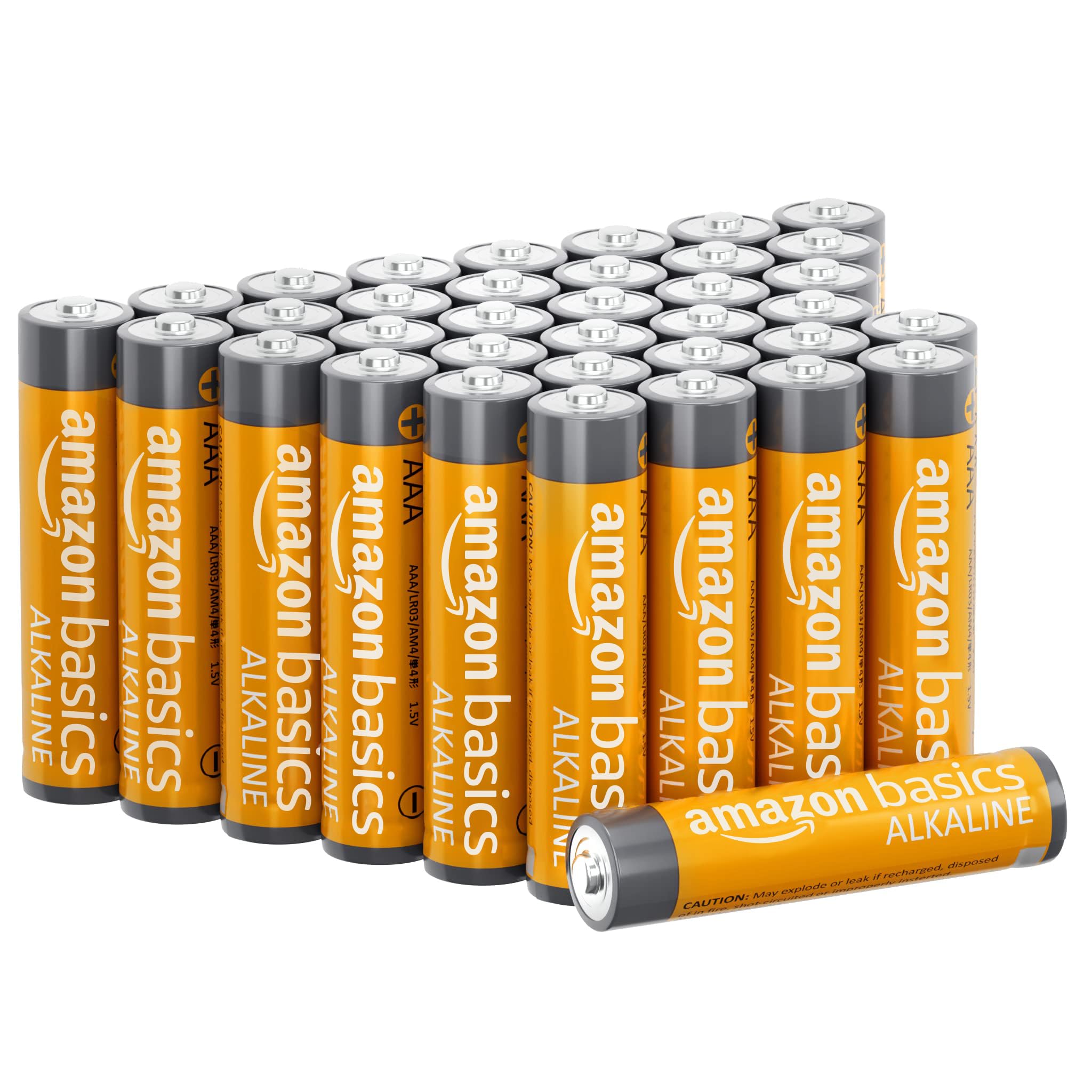 Amazon Basics 36-Pack AAA Alkaline High-Performance Batteries, 1.5 Volt, 10-Year Shelf Life