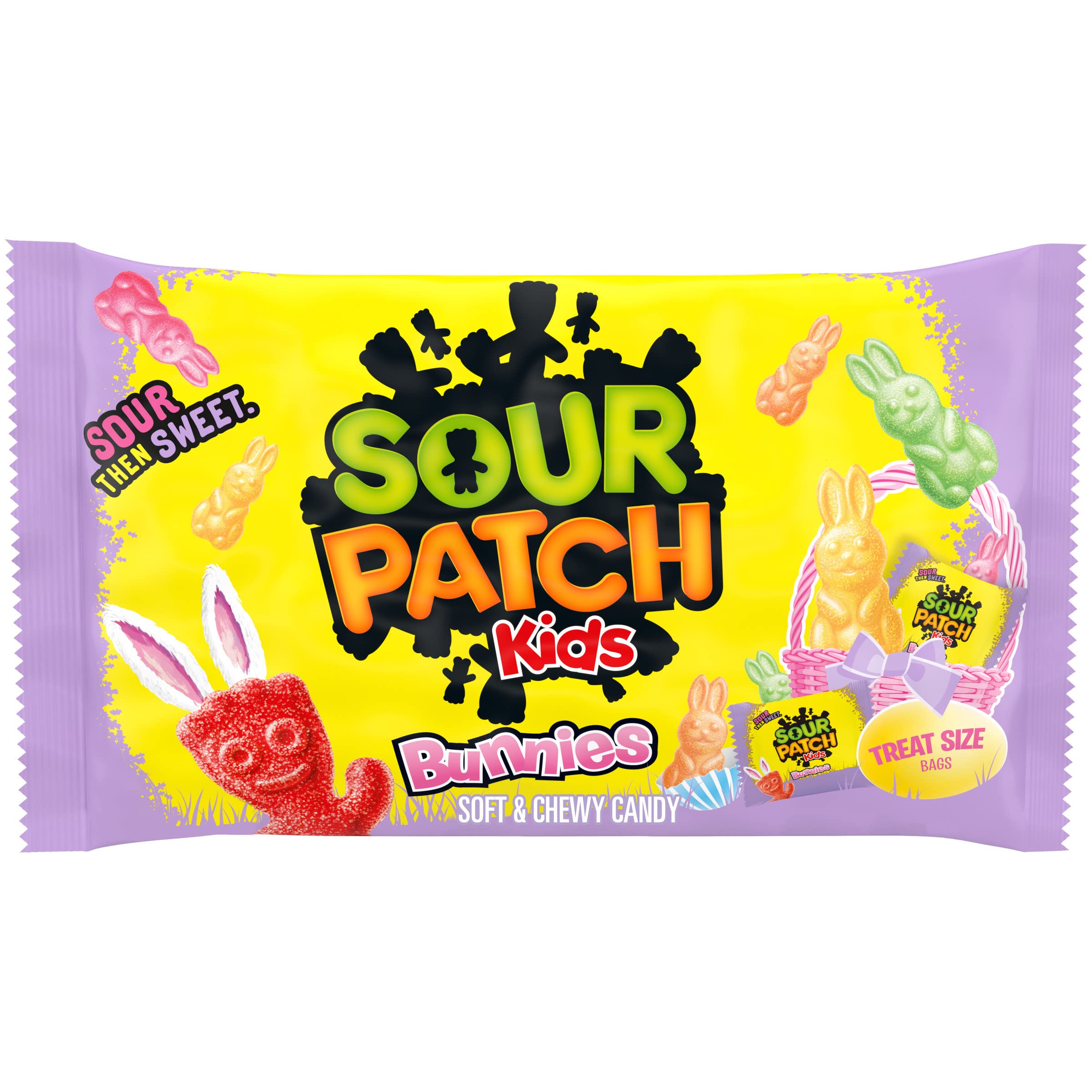 SOUR PATCH KIDS Bunnies Soft & Chewy Easter Candy, 18 Snack Packs