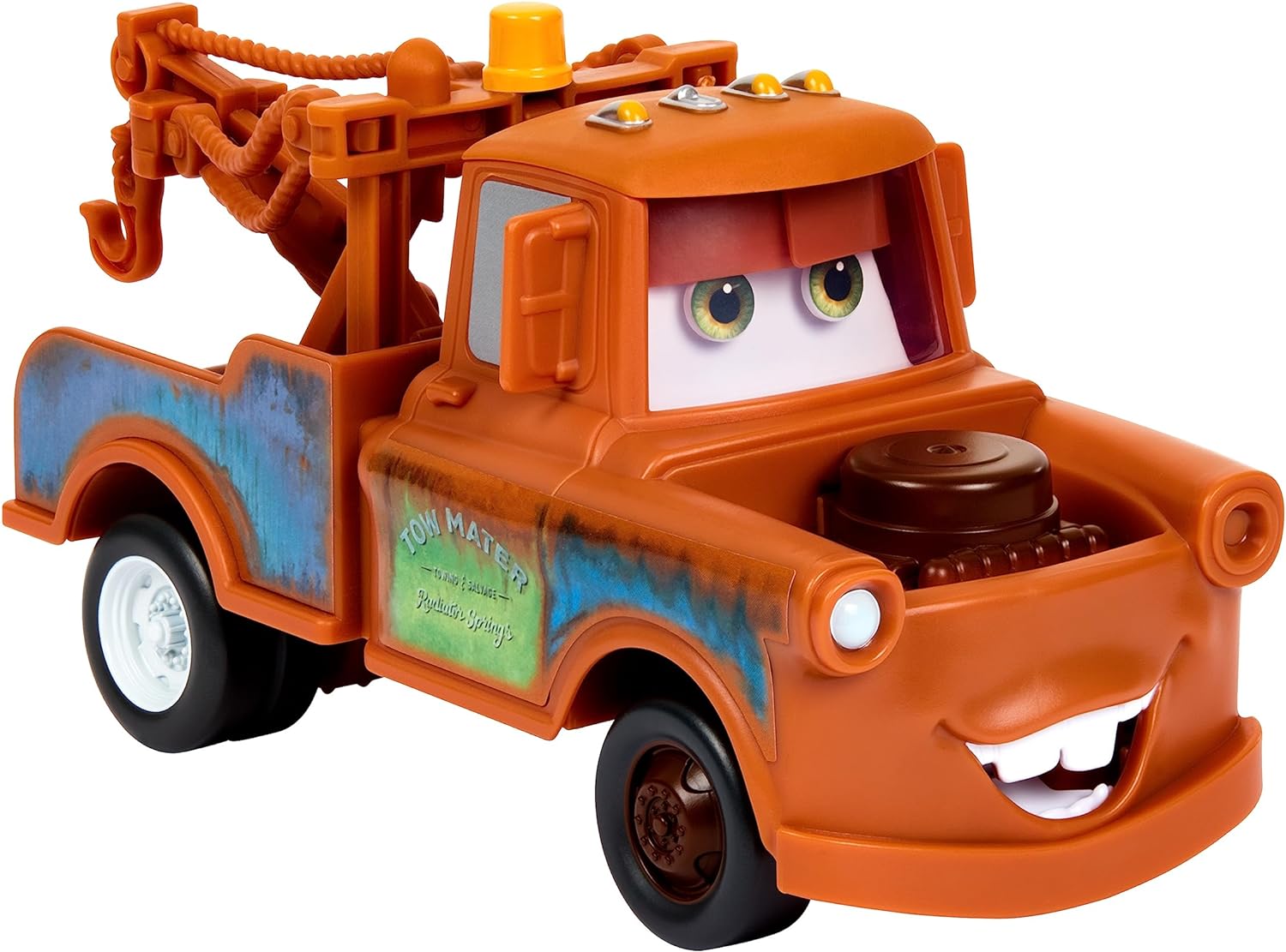 Mattel Disney Pixar Cars Toy Cars & Trucks, Moving Moments Mater Vehicle with Moving Eyes & Mouth (Amazon Exclusive)