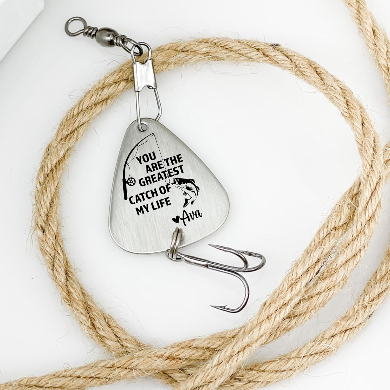 Personalized Fishing Lure You Are The Greatest Catch Of My Life Fishing Lure Gift Men's Gift for Husband Gift Boyfriend Personalized Name GREATEST-LURE
