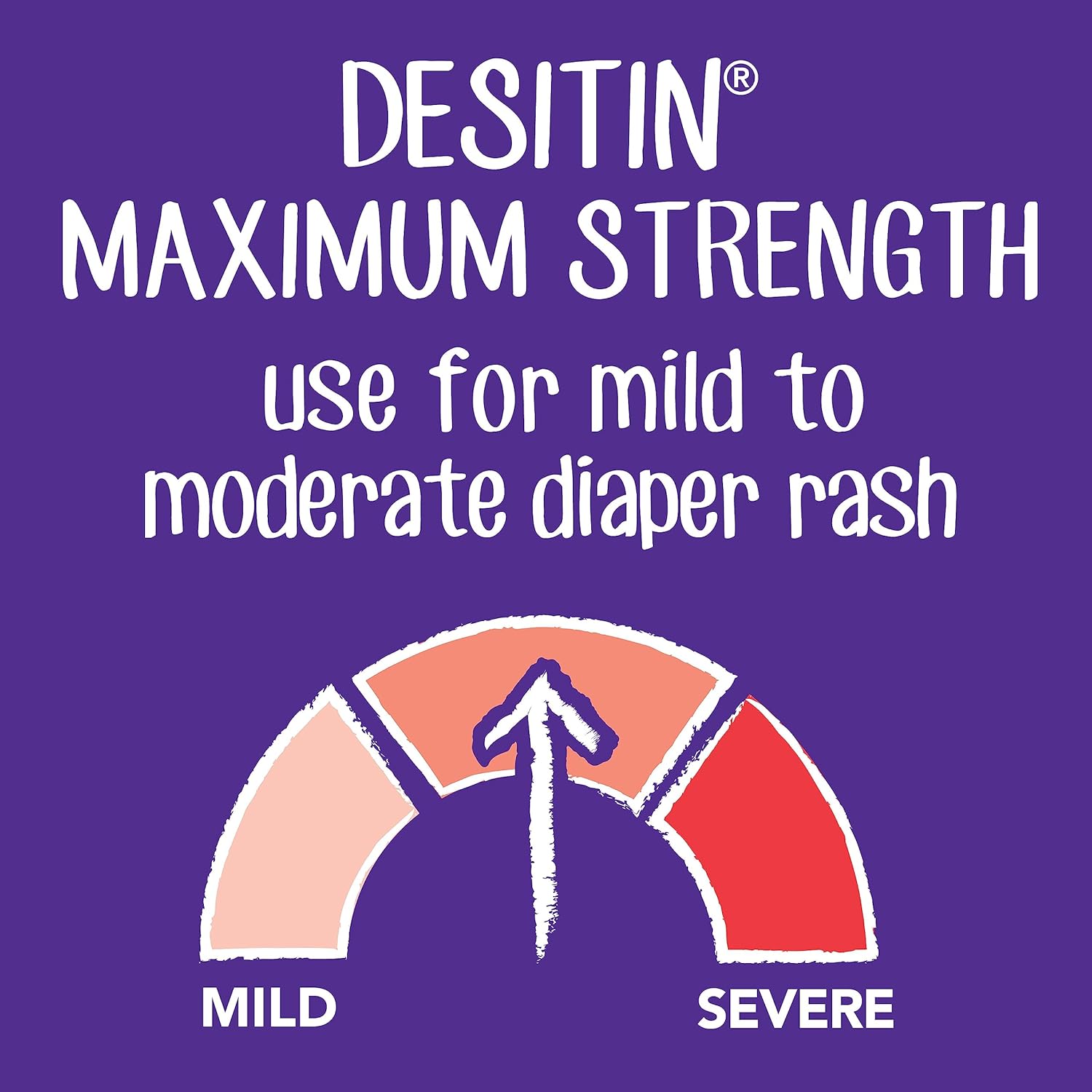 Desitin Maximum Strength Baby Diaper Rash Cream with 40% Zinc Oxide for Treatment, Relief & Prevention, Hypoallergenic, Phthalate- & Paraben-Free Paste, 4.8 oz