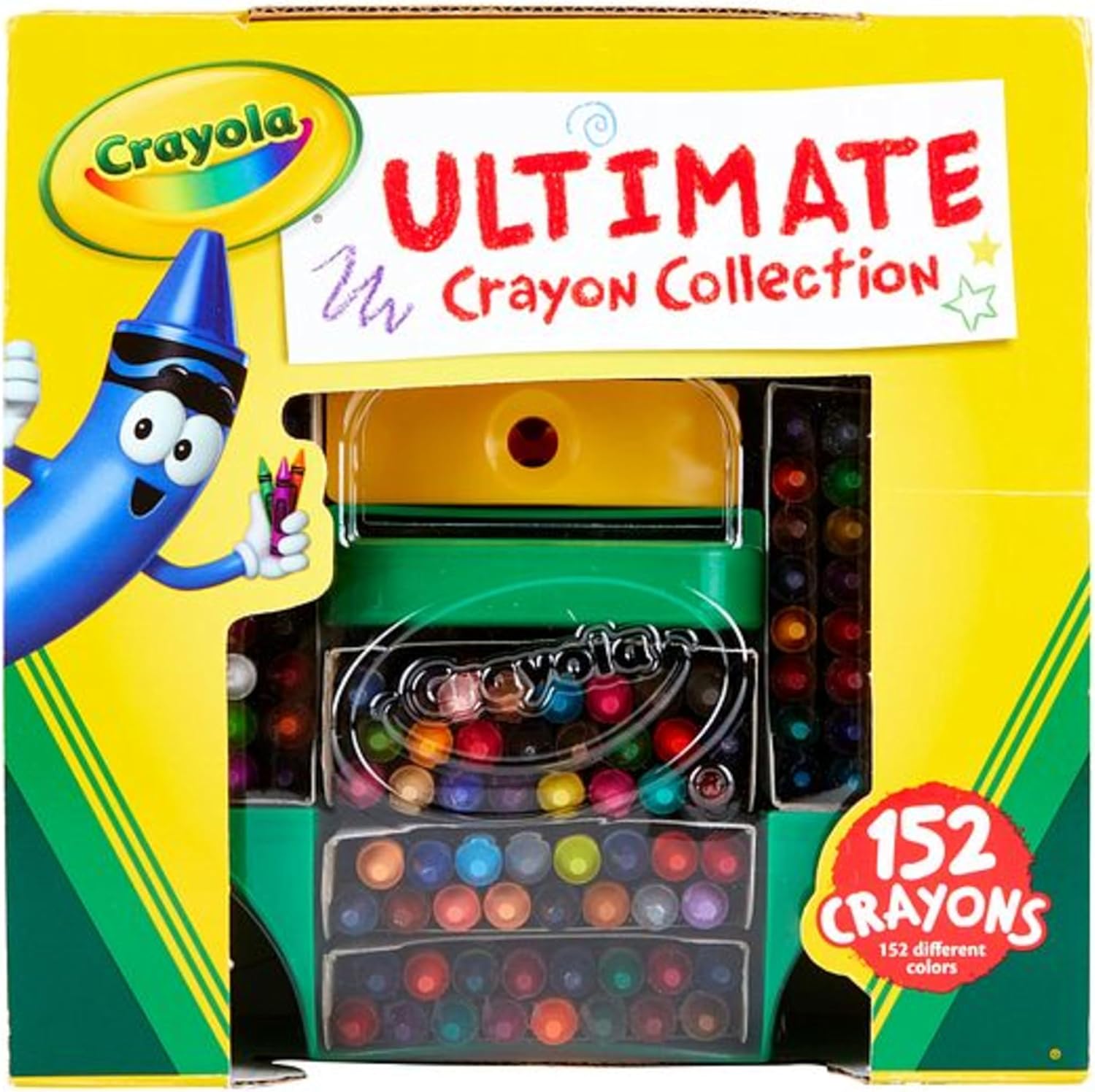 Crayola Ultimate Crayon Box Collection (152ct), Bulk Kids Crayon Caddy, Classic & Glitter Crayons, Gifts, Ages 3+