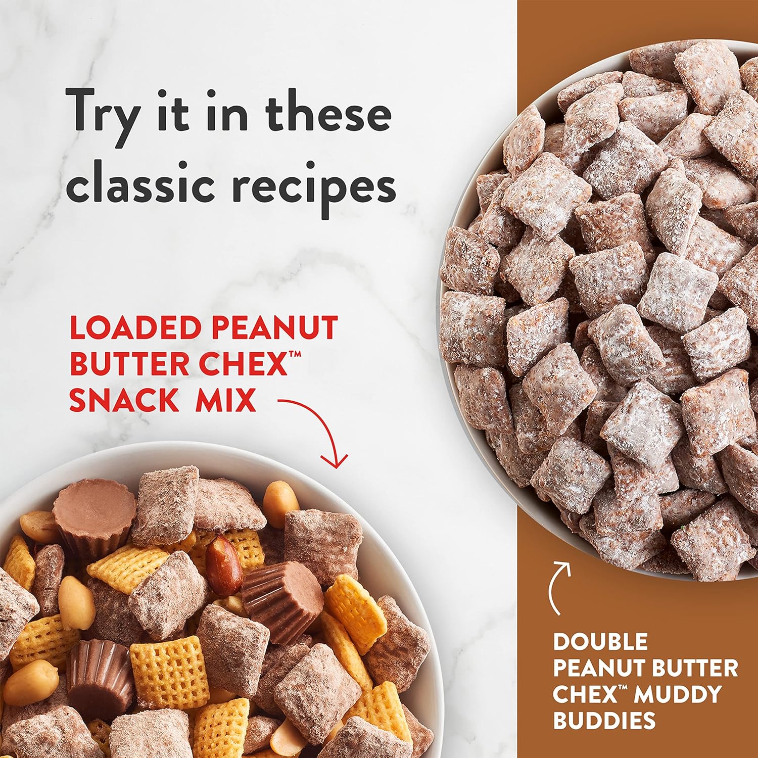 General Mills Peanut Butter Chex Cereal, Gluten Free Breakfast Cereal, Made with Whole Grain, 12.2 OZ
