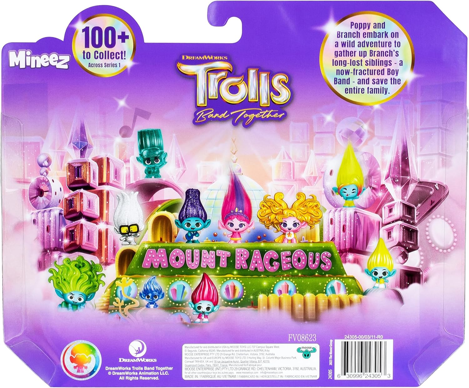 Trolls DreamWorks Band Together Mineez 11pc Brozone + Friends Performance Pack - 11 Mineez 1.5 Inch Collectible Figures and 1 Accessory