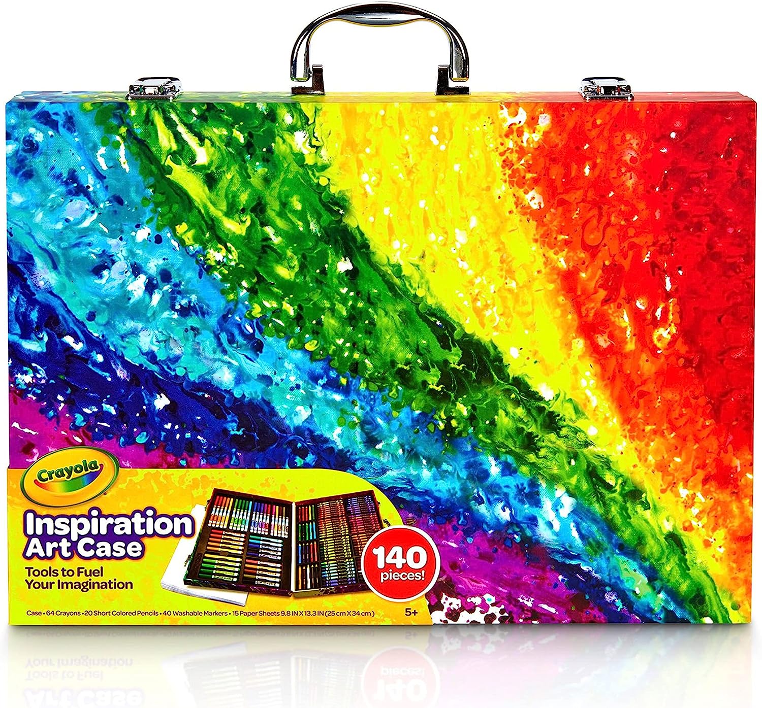 Crayola Inspiration Art Case Coloring Set - Rainbow (140ct), Art Kit For Kids, Toys for Girls & Boys, Holiday Gift For Kids [Amazon Exclusive]
