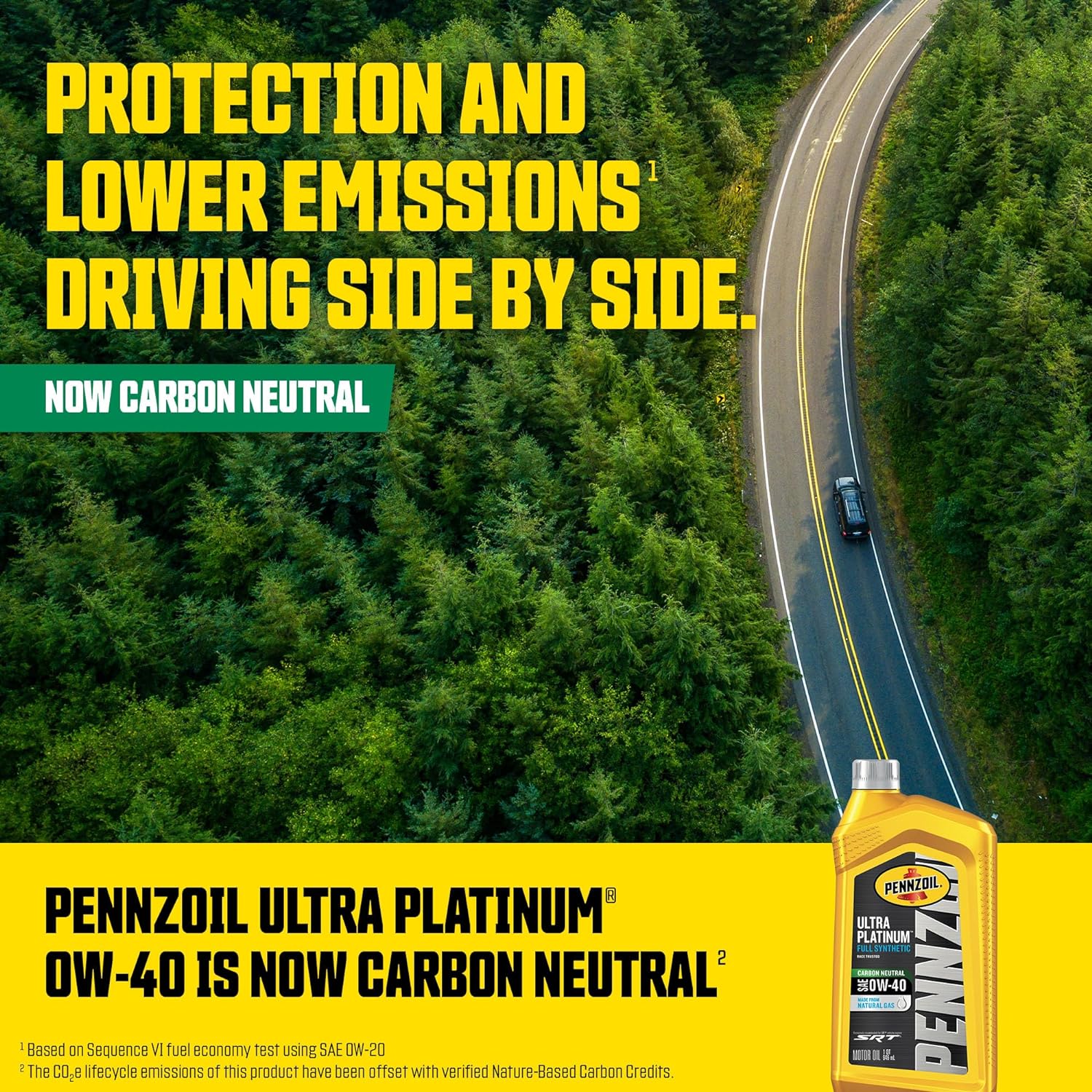 Pennzoil Ultra Platinum Full Synthetic 0W-40 Motor Oil (1 Quart, Case of 6)