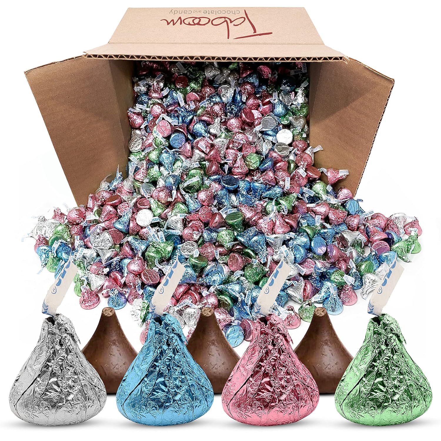 HersheyKisses Bulk Easter Basket Stuffers – 4.2 Pounds Pastel Easter Eggs HersheyMiniatures Assortment – Delicious Milk Chocolate Candy for Office, Kids, Parties, Holiday Easter Treats