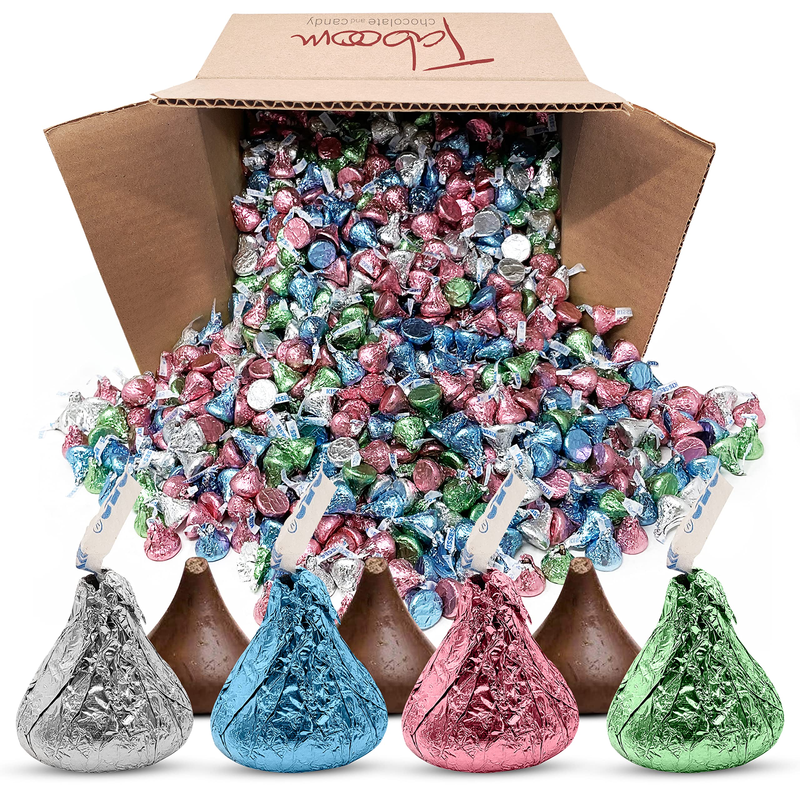 HersheyKisses Bulk Easter Basket Stuffers – 4.2 Pounds Pastel Easter Eggs HersheyMiniatures Assortment – Delicious Milk Chocolate Candy for Office, Kids, Parties, Holiday Easter Treats