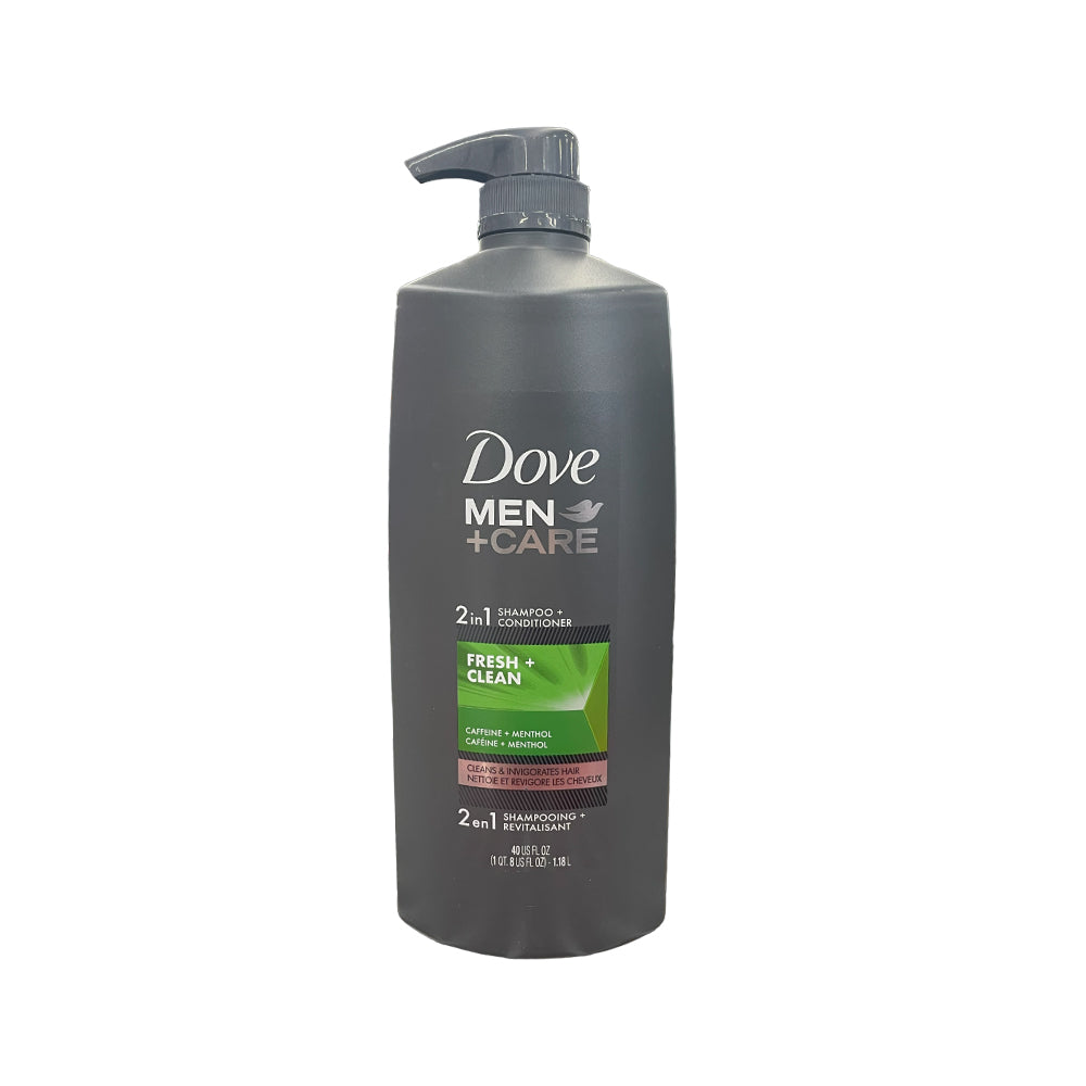Dove Men Care 2-in-1 Shampoo + Conditioner, Fresh + Clean, 40 oz