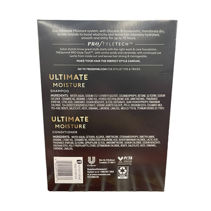 TRESemme Ultimate Moisture Shampoo + Conditioner with hyaluronic and glycerin, 39 oz