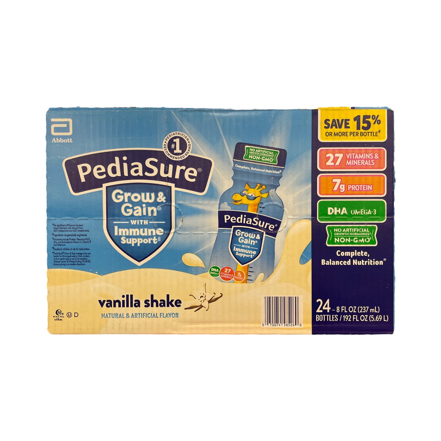 PediaSure Vanilla Shake, 8 oz (24 Pack)